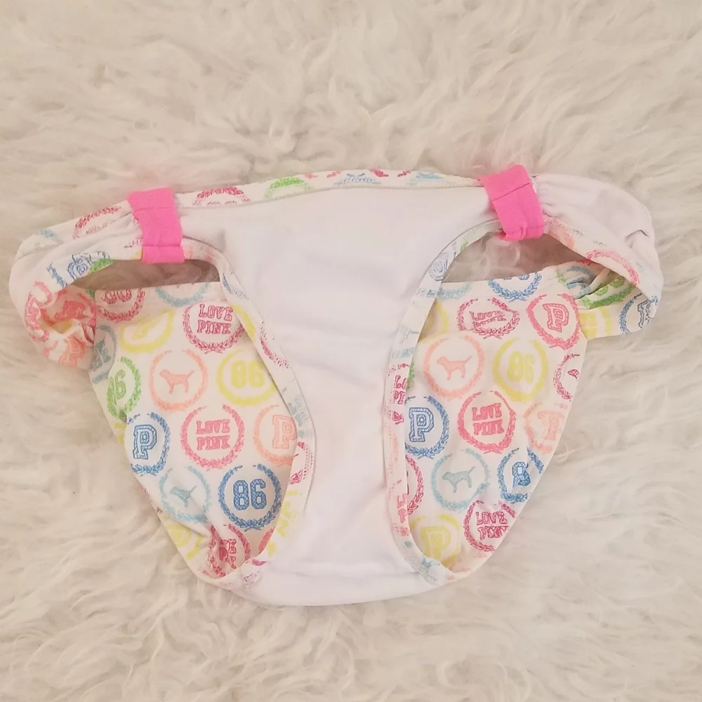 VERY RARE:  2008 VINTAGE VICTORIA'S SECRET FASHION SHOW PINK 86 GRAFFITI BIKINI